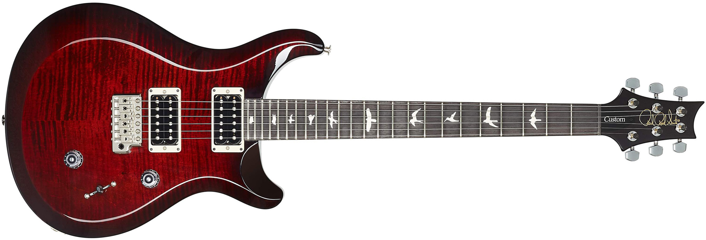 Prs S2 Custom 24 Usa Hh Trem Rw - Fire Red Burst - Guitarra eléctrica de doble corte - Main picture