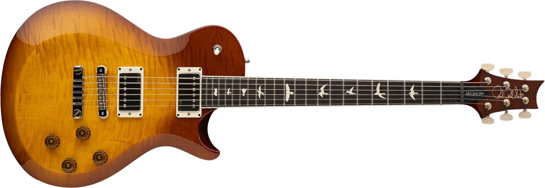 Prs S2 Mccarty 594 Singlecut Usa 2h 58/15lt Ht Rw - Honey Gold Burst - Guitarra eléctrica de corte único. - Main picture