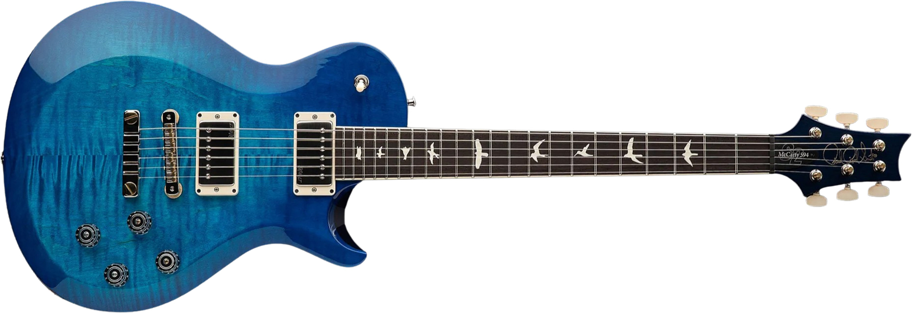 Prs S2 Mccarty 594 Singlecut Usa 2h 58/15lt Ht Rw - Lake Blue - Guitarra eléctrica de corte único. - Main picture
