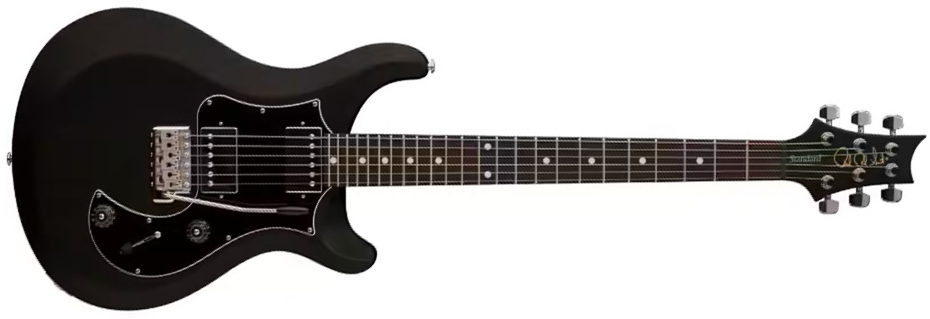 Prs S2 Standard 24 Satin Usa 2h Trem Rw - Black - Guitarra eléctrica de doble corte - Main picture