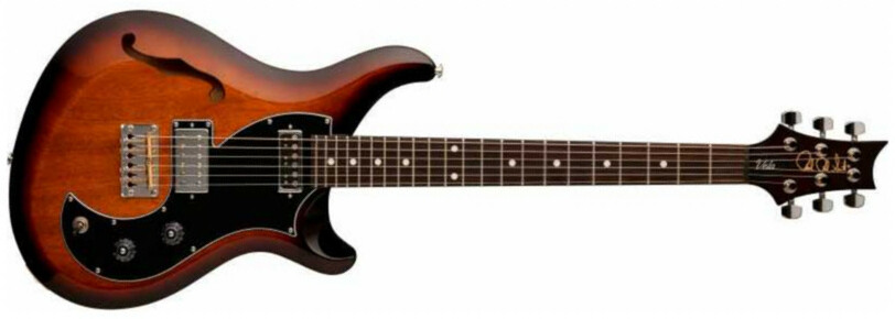 Prs S2 Vela Semihollow Usa 2024 2h Trem Rw - Mccarty Tobacco Sunburst - Guitarra eléctrica de doble corte - Main picture