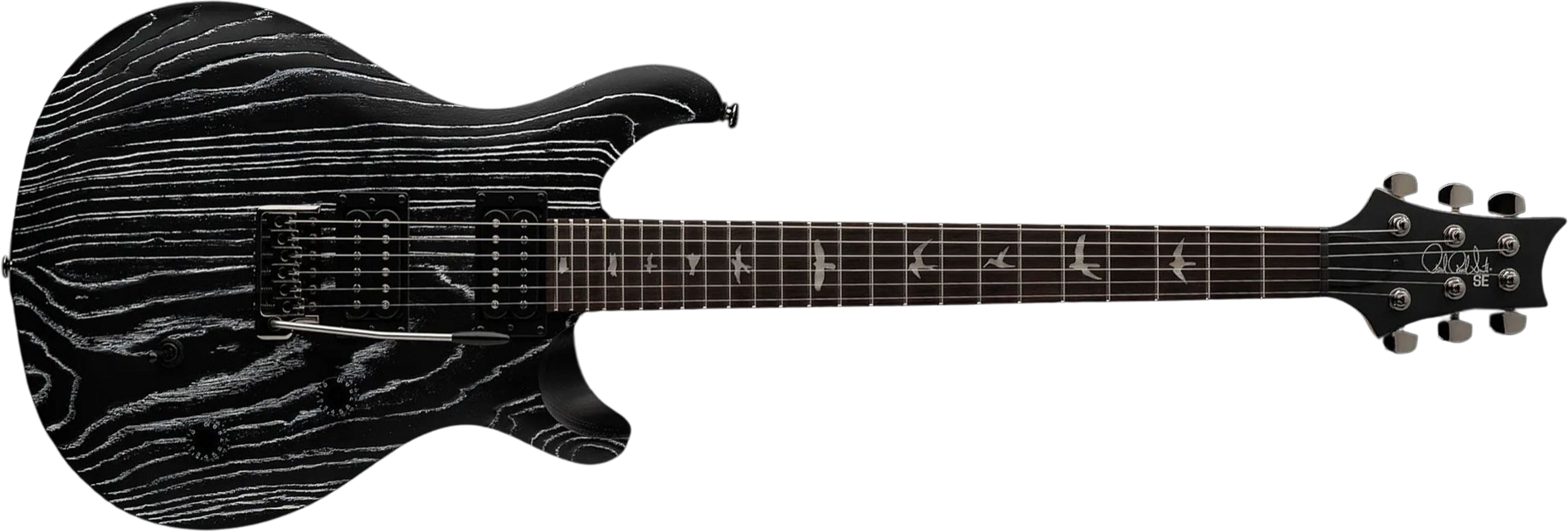 Prs Se Ce24 Swamp Ash Ltd 2h Trem Rw - Sandblasted White - Guitarra eléctrica de doble corte - Main picture
