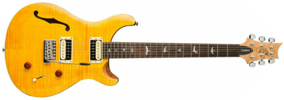 Prs Se Custom 22 Semi-hollow 2021 Hh Trem Rw +housse - Santana Yellow - Guitarra eléctrica semi caja - Main picture