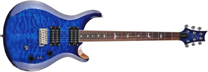 Prs Se Custom 24-08 2023 2h Trem Rw - Faded Blue - Guitarra eléctrica de doble corte - Main picture