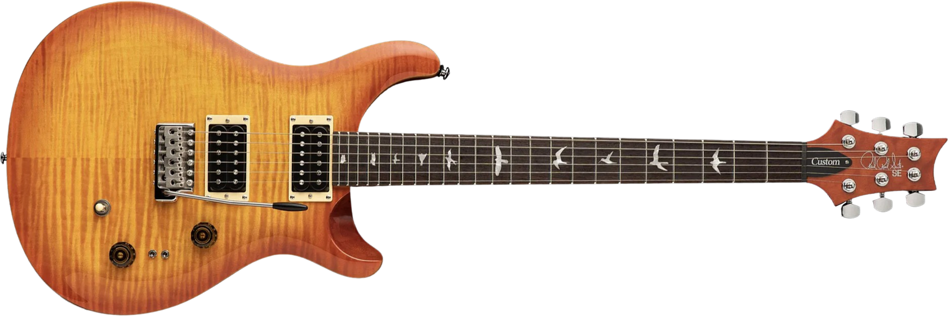 Prs Se Custom 24-08 2h Tci-s Black Trem Rw - Vintage Sunburst - Guitarra eléctrica de doble corte - Main picture