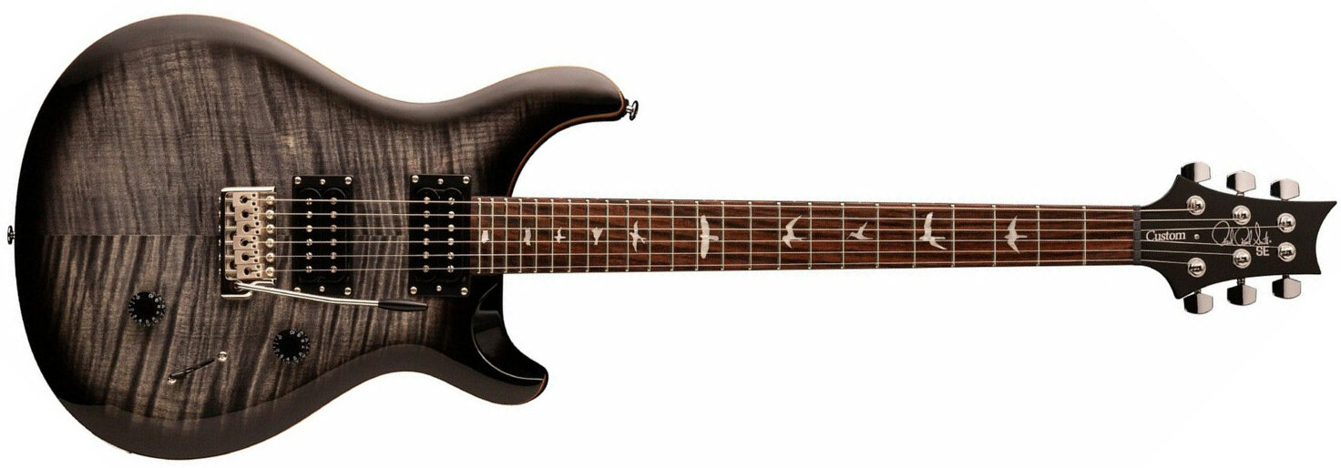 Prs Se Custom 24 2021 Hh Trem Rw +housse - Charcoal Burst - Guitarra eléctrica de doble corte - Main picture