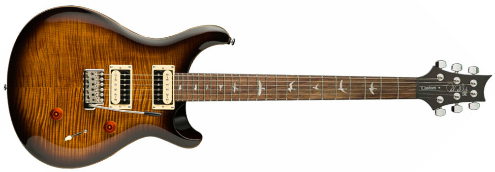 Prs Se Custom 24 2021 Hh Trem Rw +housse - Black Gold Burst - Guitarra eléctrica de doble corte - Main picture
