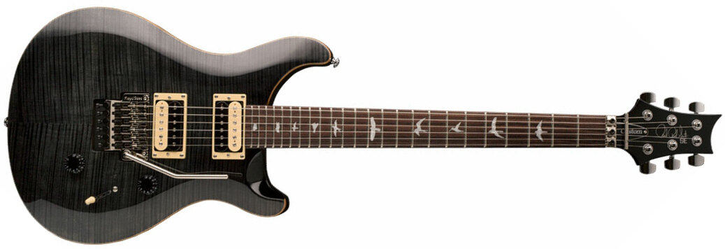 Prs Se Custom 24 Floyd 2021 Hh Fr Eb +housse - Charcoal Burst - Guitarra eléctrica de doble corte - Main picture