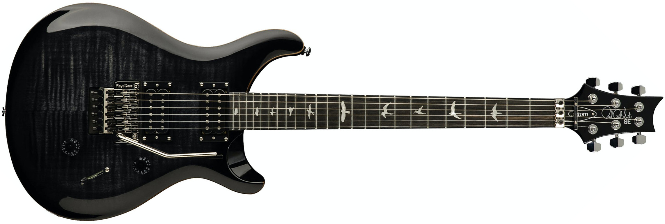 Prs Se Custom 24 Floyd 2023 2h Fr Eb - Charcoal Burst - Guitarra eléctrica de doble corte - Main picture