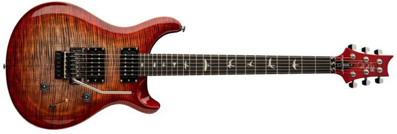Prs Se Custom 24 Floyd 2h 85/15s Trem Rw - Charcoal Cherry Burst - Guitarra eléctrica de doble corte - Main picture