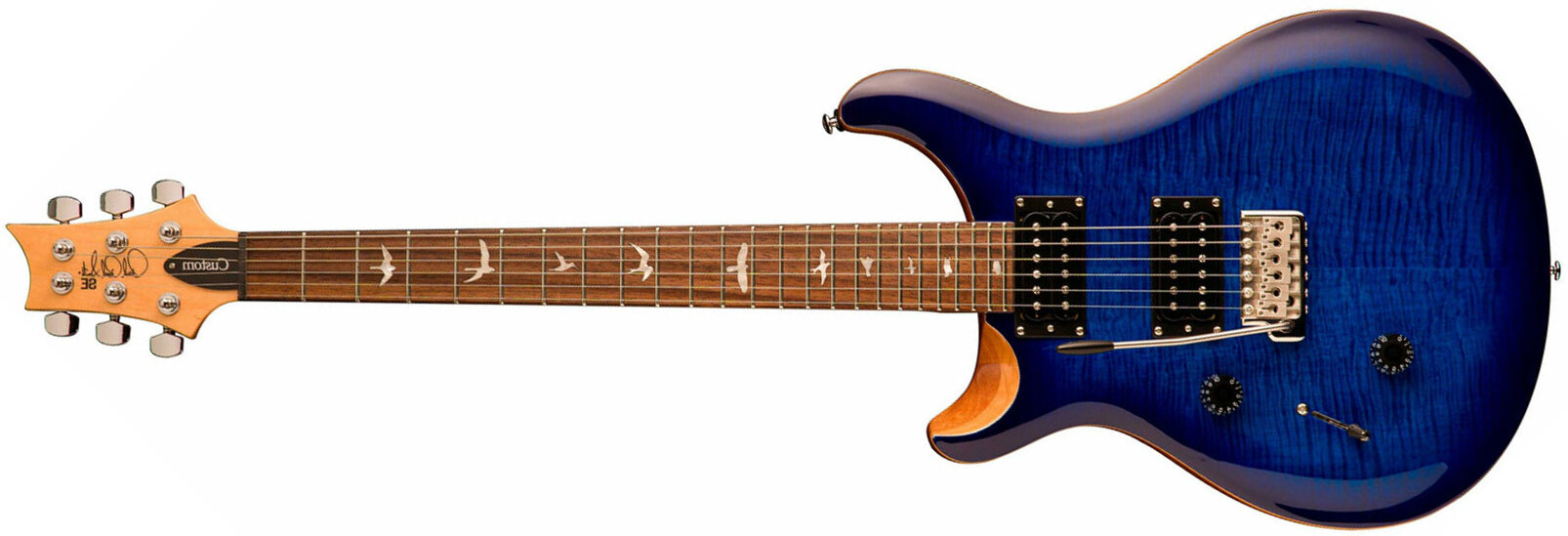 Prs Se Custom 24 Lh 2021 2h Trem Rw +housse - Faded Blue Burst - Guitarra electrica para zurdos - Main picture