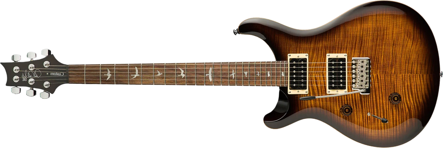 Prs Se Custom 24 Lh Gaucher 2h 85/15s Trem Rw - Black Gold Sunburst - Guitarra electrica para zurdos - Main picture