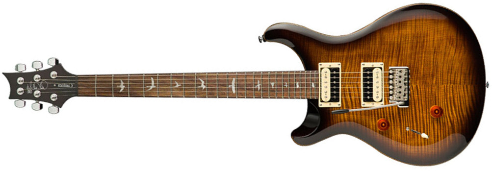 Prs Se Custom 24 Lh Gaucher 2h Trem Rw - Black Gold Burst - Guitarra electrica para zurdos - Main picture