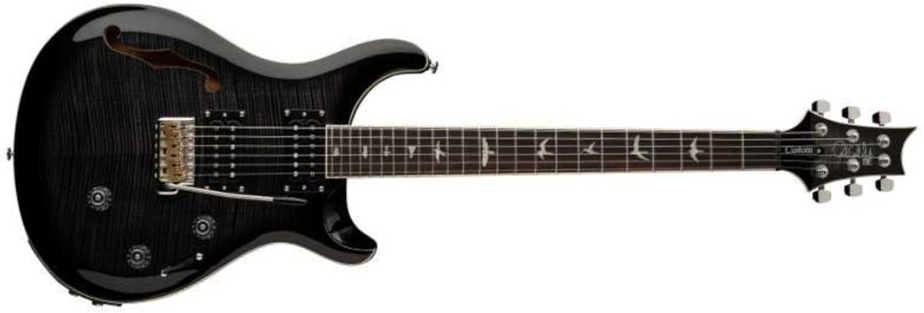 Prs Se Custom 24 Semi Hollow Piezo 2h Ht Eb - Charcoal - Guitarra eléctrica semi caja - Main picture