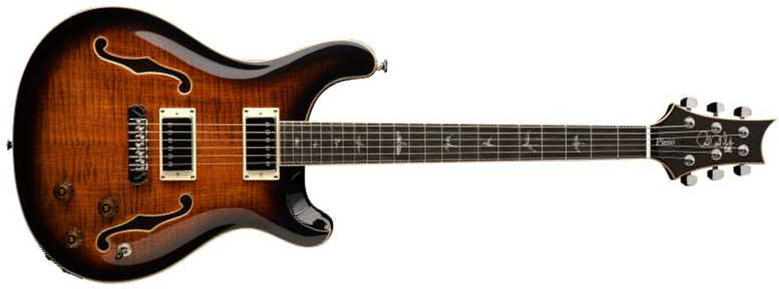 Prs Se Hollowbody Ii Piezo 2h Ht Eb - Orange Tiger Smokeburst - Guitarra elécrica Jazz cuerpo acústico - Main picture