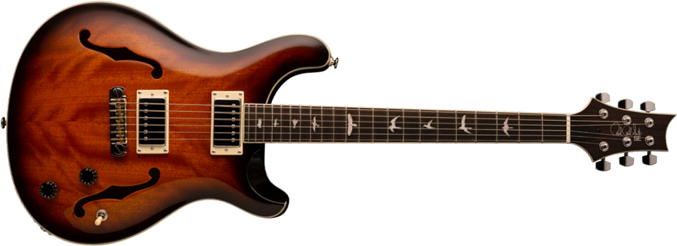 Prs Se Hollowbody Standard 2020 Hh Ht Eb - Tobacco Sunburst - Guitarra eléctrica de doble corte - Main picture