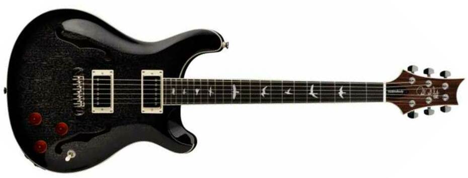 Prs Se Hollowbody Standard Piezo 2h Ht Eb - Dog Hair Smokeburst - Guitarra eléctrica semi caja - Main picture