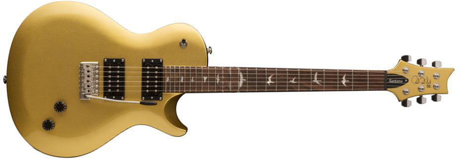 Prs Se Santana Singlecut Trem Signature Hh Rw - Egyptian Gold - Guitarra eléctrica de corte único. - Main picture