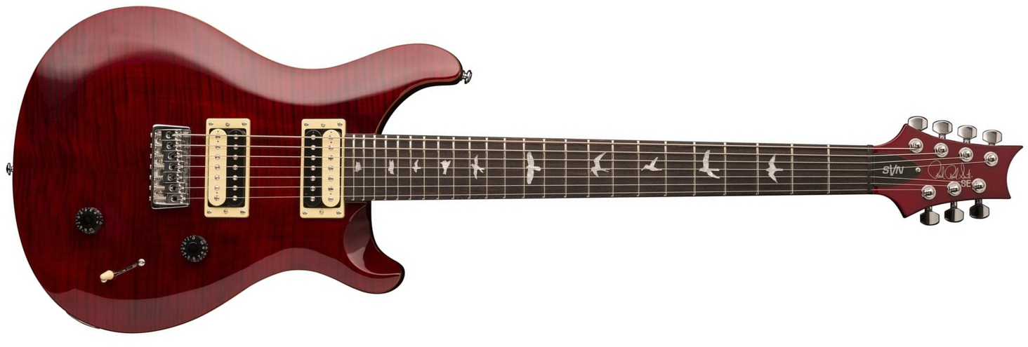 Prs Se Svn 7 String Savior - Black Cherry - Guitarra eléctrica de 7 cuerdas - Main picture