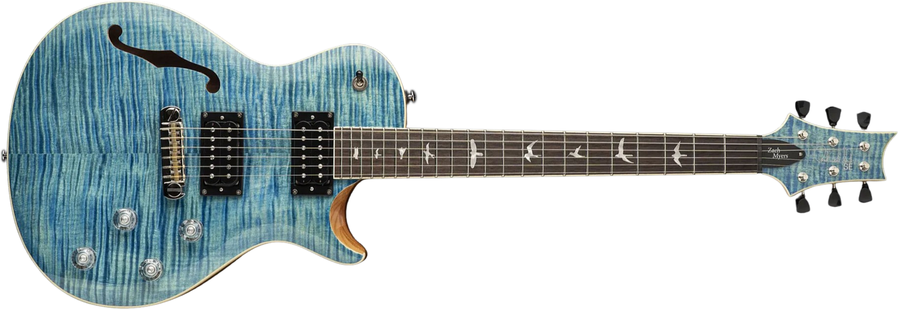 Prs Se Zach Myers 2h Ht Rw - Myers Blue - Guitarra eléctrica de corte único. - Main picture