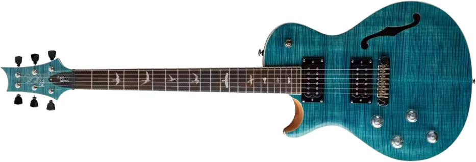 Prs Se Zach Myers Lh Gaucher 2h Ht Rw - Myers Blue - Guitarra eléctrica de corte único. - Main picture