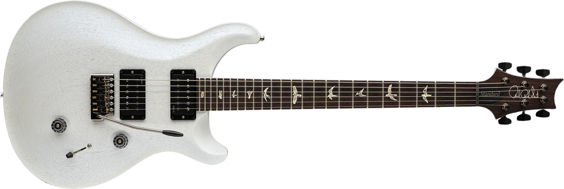 Prs Standard 24 Usa 2h Trem Rw - Satin Pearl White - Guitarra eléctrica de doble corte - Main picture