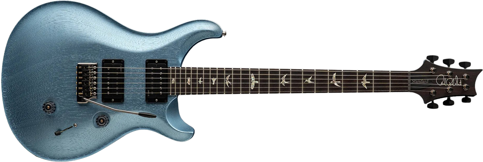 Prs Standard 24 Usa 2h Trem Rw - Satin Frost Blue Metallic - Guitarra eléctrica de doble corte - Main picture