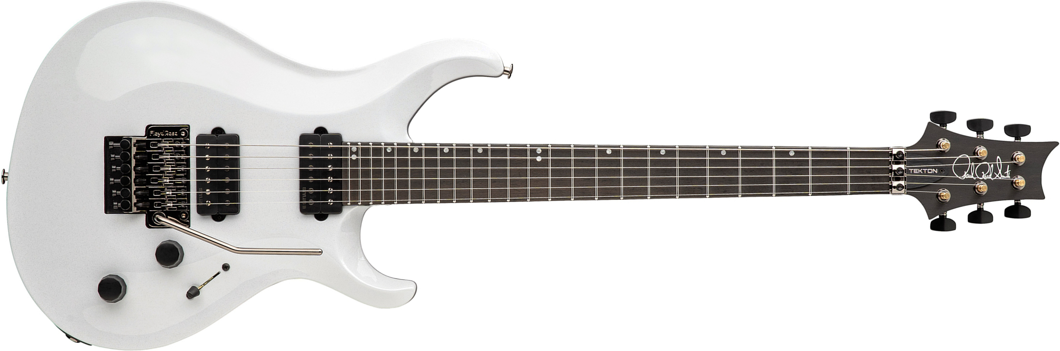 Prs Tekton Floyd Usa 2h Fr Eb - White Holoflake - Guitarra eléctrica de doble corte - Main picture