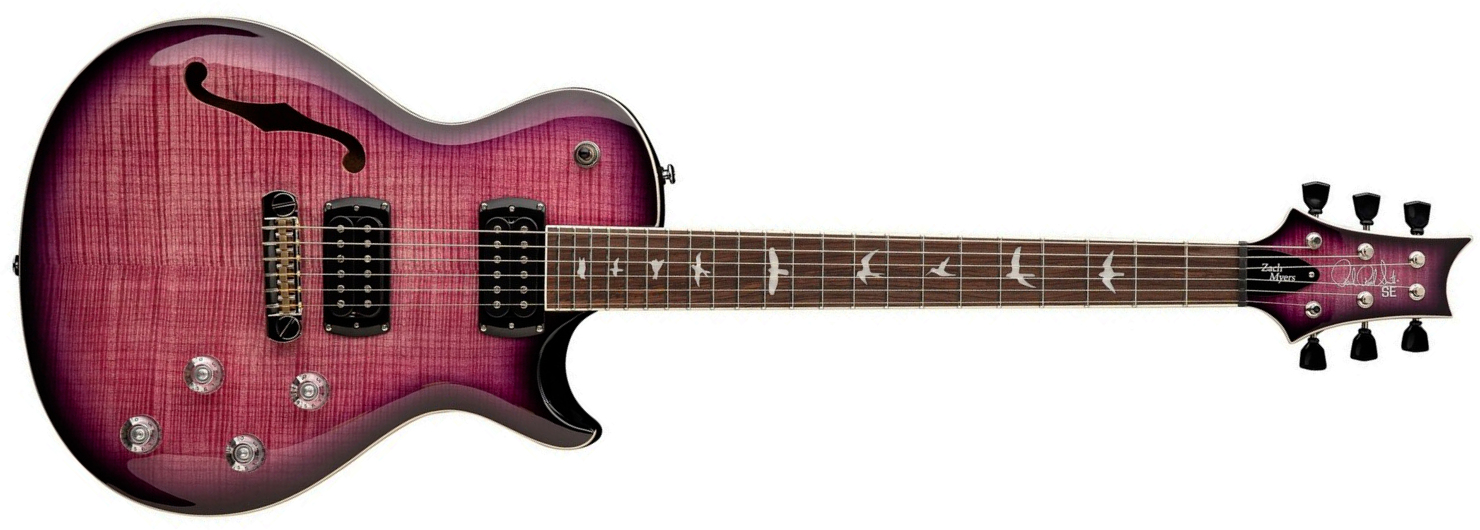 Prs Zach Myers Se Signature 2h Ht Rw - Elderberry Burst - Guitarra eléctrica de corte único. - Main picture