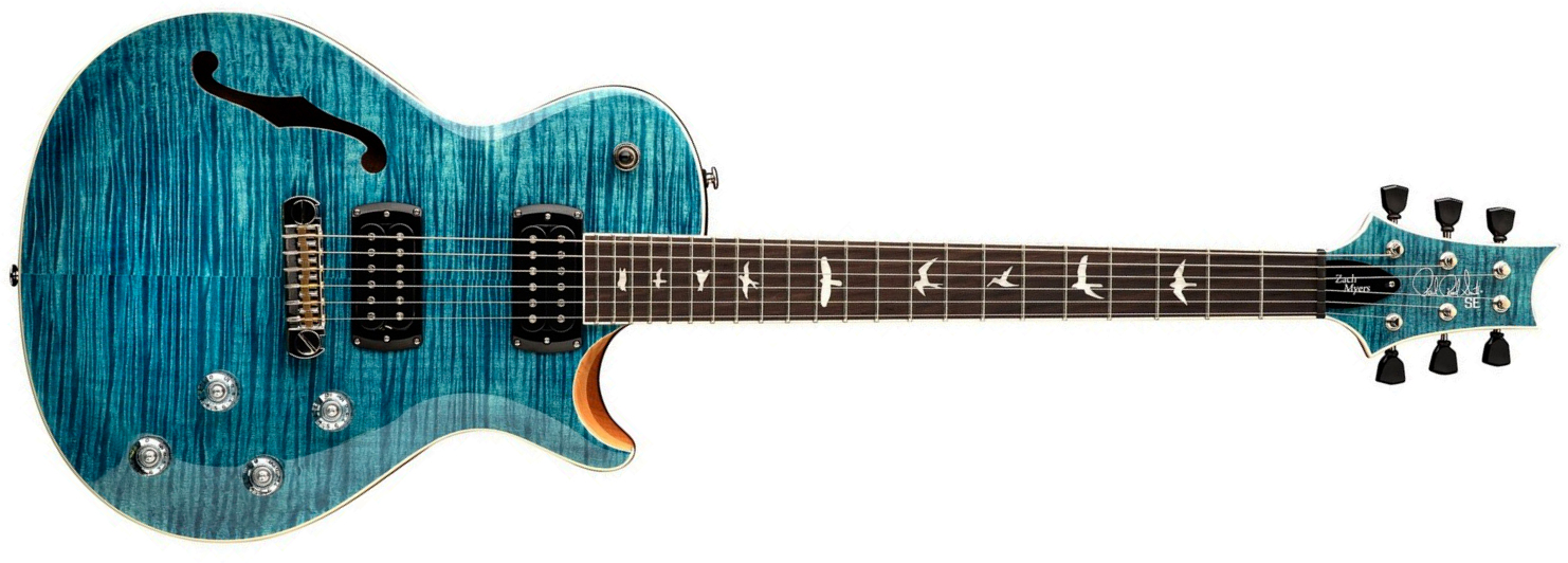 Prs Zach Myers Se Signature 2h Ht Rw - Myers Blue - Guitarra eléctrica de corte único. - Main picture
