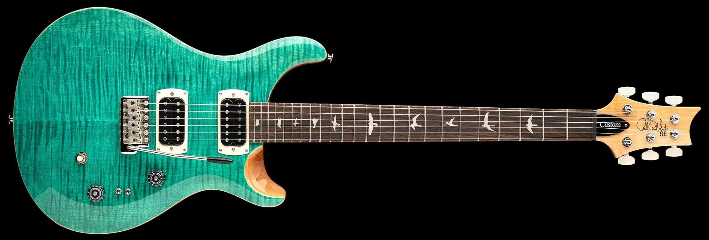 Prs Custom 24-08 Se (wing Tuners) 2h Trem Rw - Turquoise - Guitarra eléctrica de doble corte - Variation 1