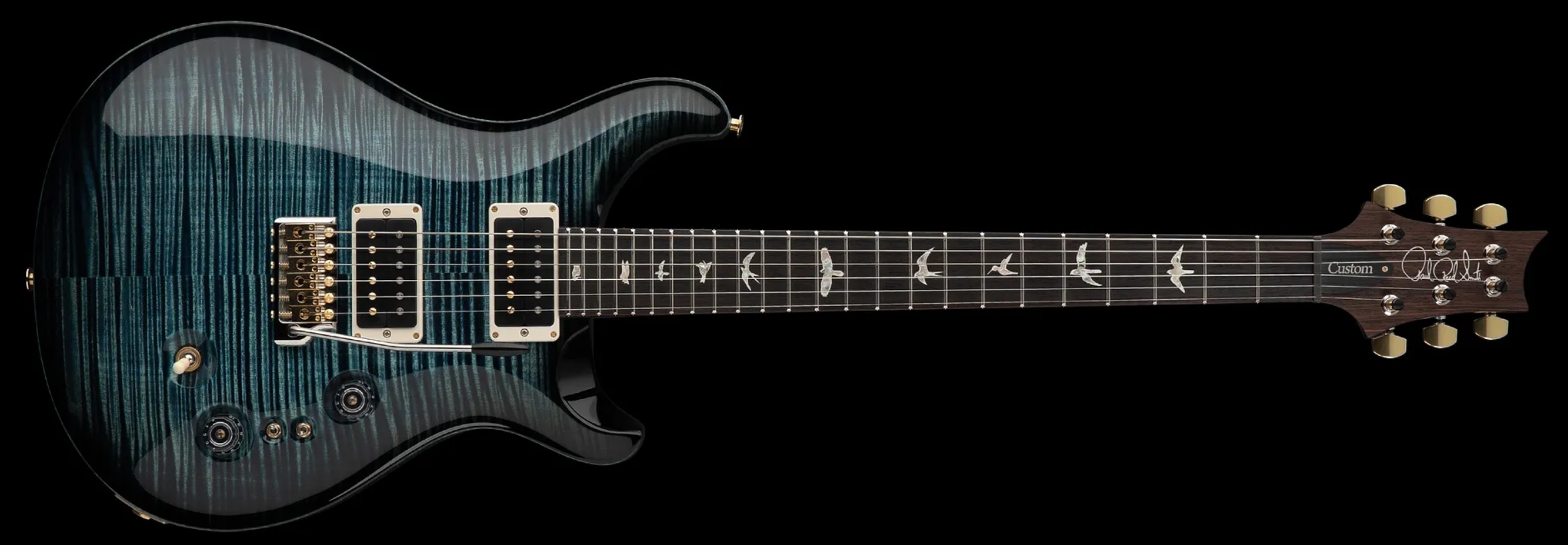 Prs Custom 24-08 Usa 2h 85/15 Trem Rw - Cobalt Smokeburst - Guitarra eléctrica de doble corte - Variation 9