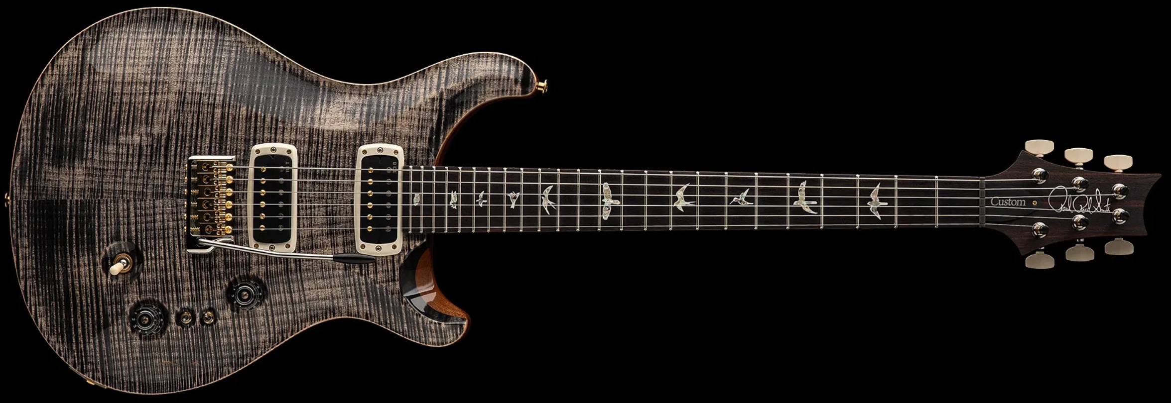 Prs Custom 24-08 Usa 2h Tci Trem Rw - Charcoal - Guitarra eléctrica de doble corte - Variation 2