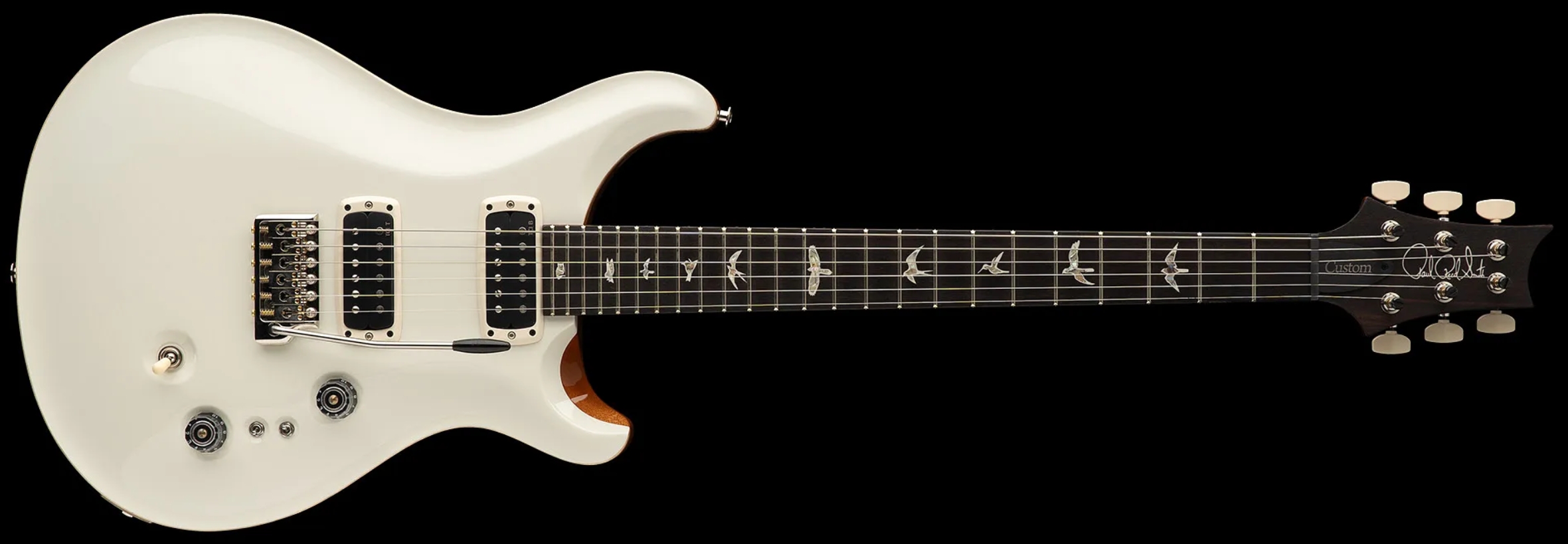 Prs Custom 24-08 Usa 2h Tci Trem Rw - Antique White Top - Guitarra eléctrica de doble corte - Variation 2