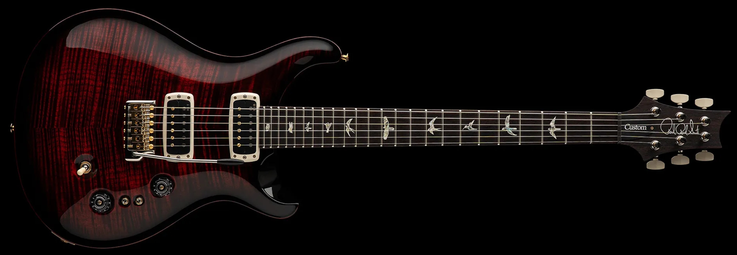 Prs Custom 24-08 Usa 2h Tci Trem Rw - Fire Smokeburst - Guitarra eléctrica de doble corte - Variation 2