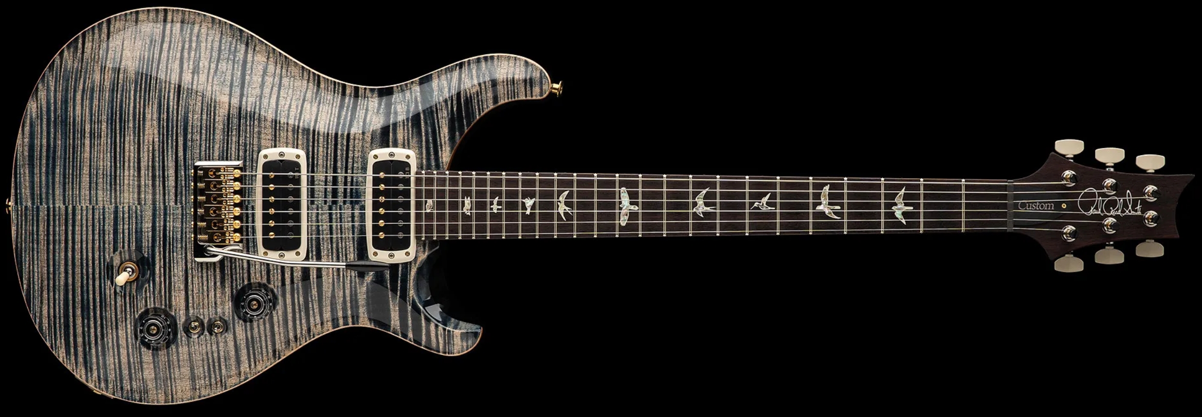 Prs Custom 24-08 Usa 2h Tci Trem Rw - Faded Whale Blue - Guitarra eléctrica de doble corte - Variation 3