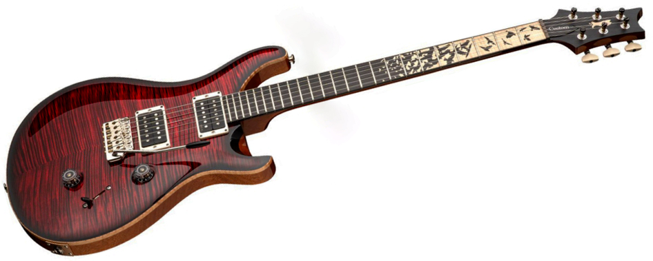 Prs Custom 24 Birds Of A Feather Usa Ltd 2h Trem Eb/mn - Blood Red - Guitarra eléctrica de doble corte - Variation 2