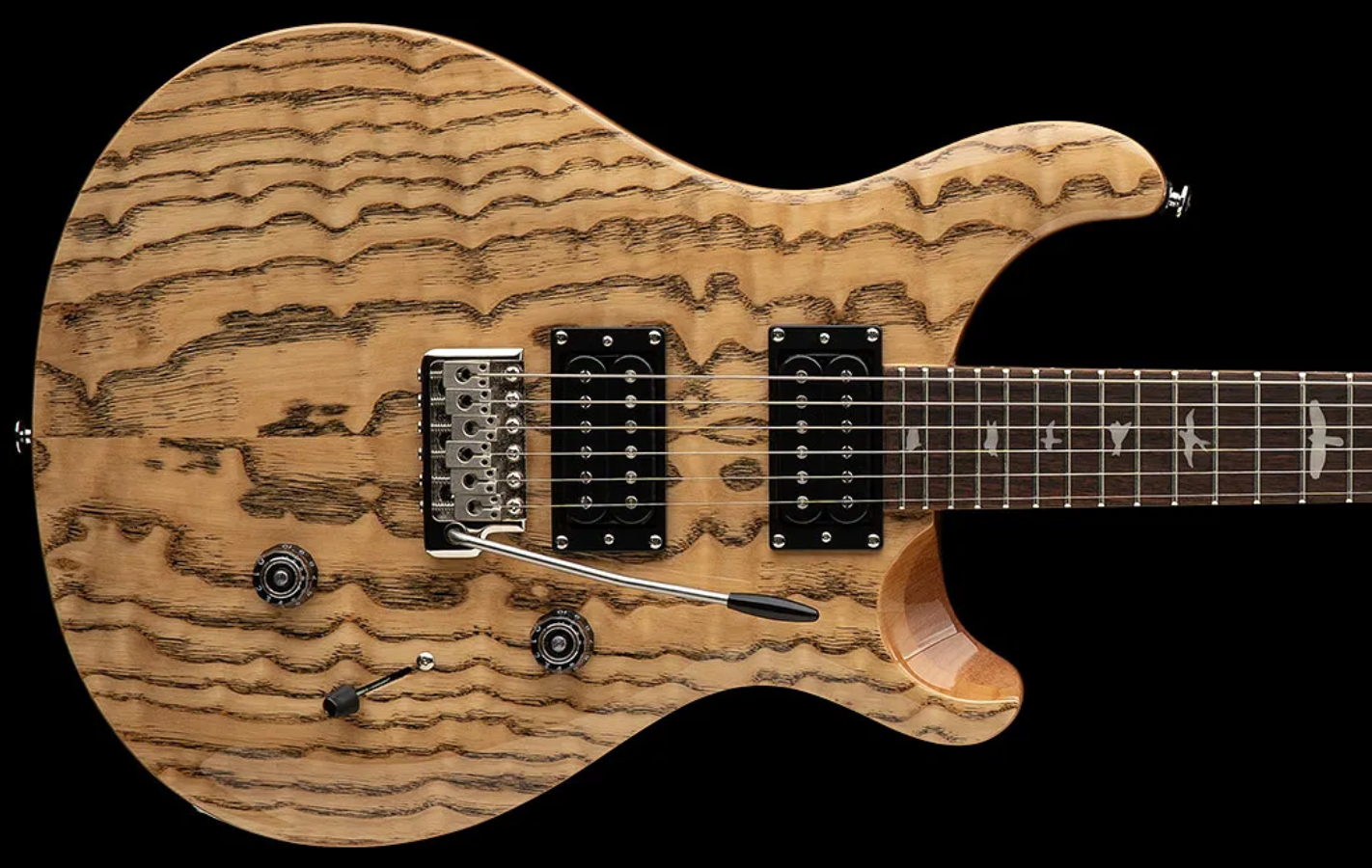 Prs Custom 24 Burled Ash Se Exotic Veneer Trem 2h Rw - Natural - Guitarra eléctrica de doble corte - Variation 2