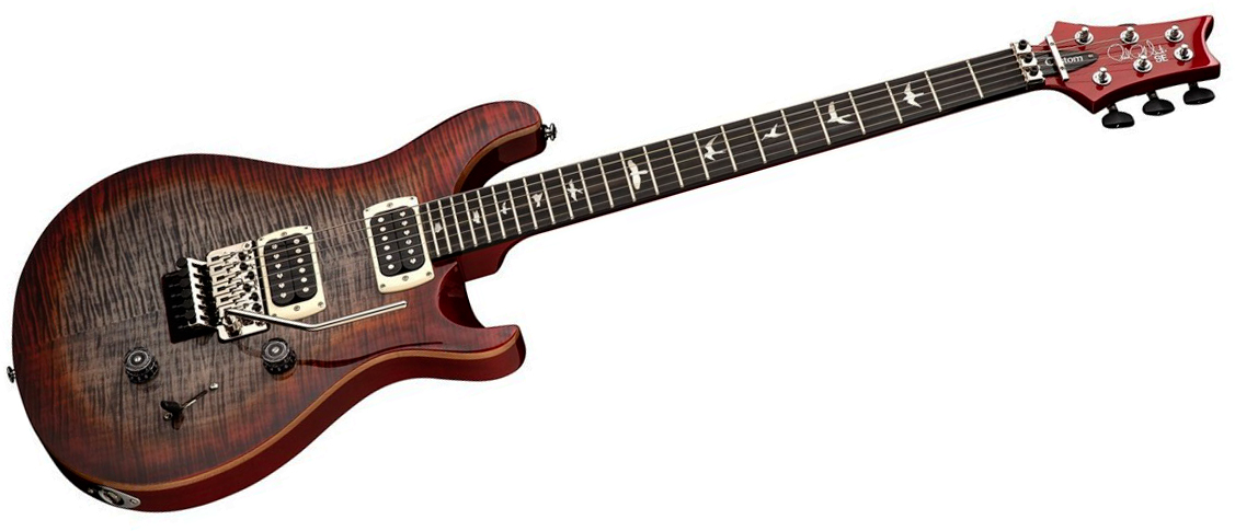 Prs Custom 24 Floyd Se (wing Tuners) 2h Fr Rw - Charcoal Cherry Burst - Guitarra eléctrica de doble corte - Variation 1