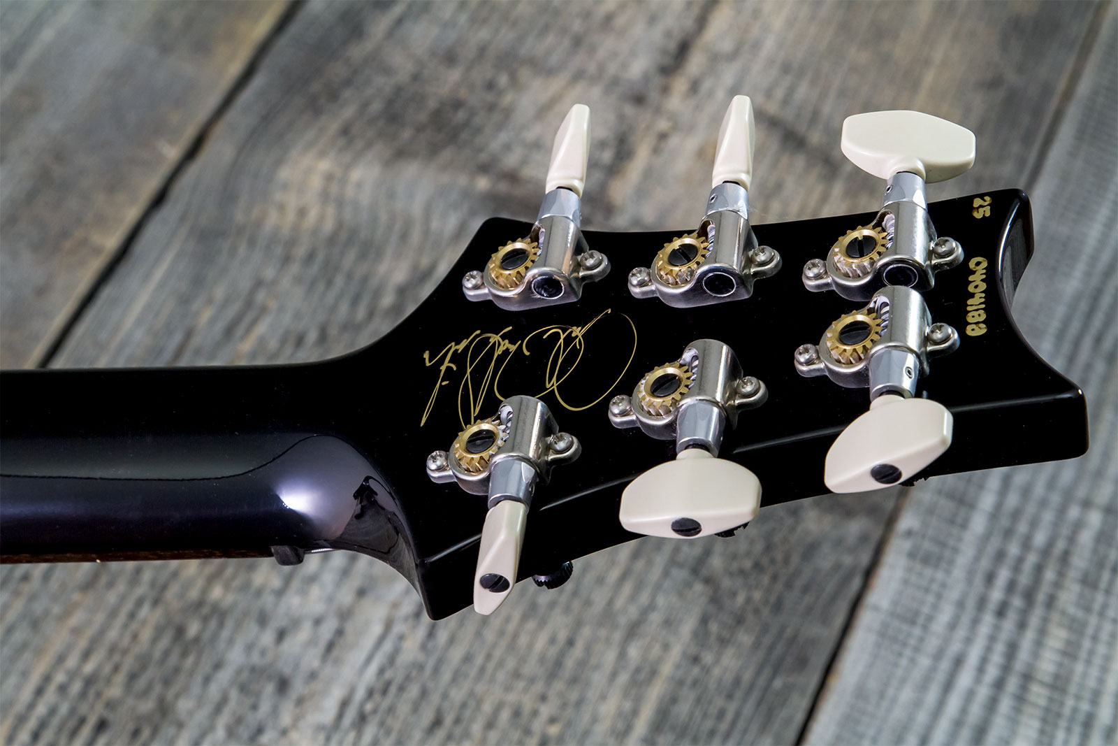 Prs Custom 24 Hand-signed Usa 2h Trem Rw #0400035 - Black Gold Wraparound Burst - Guitarra eléctrica de doble corte - Variation 9