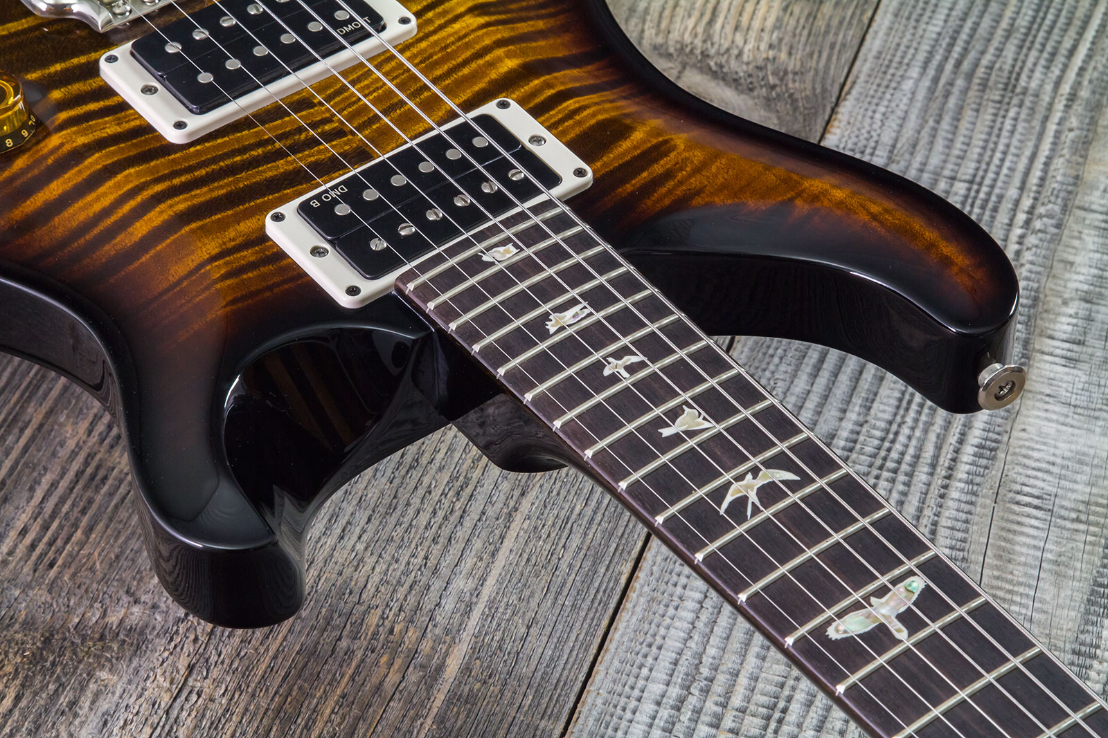 Prs Custom 24 Hand-signed Usa 2h Trem Rw #0400035 - Black Gold Wraparound Burst - Guitarra eléctrica de doble corte - Variation 4