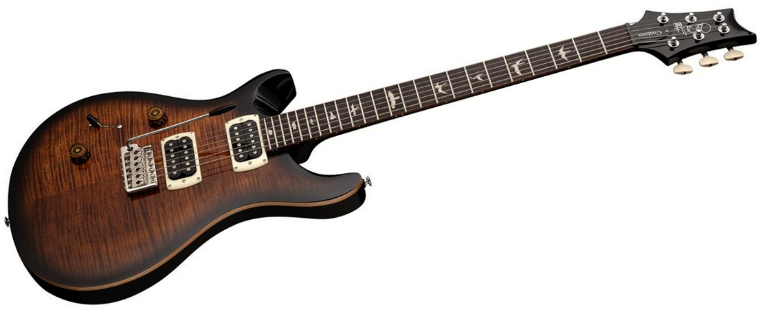 Prs Custom 24 Lh Se (wing Tuners) Gaucher 2h Trem Rw - Black Gold Sunburst - Guitarra electrica para zurdos - Variation 2