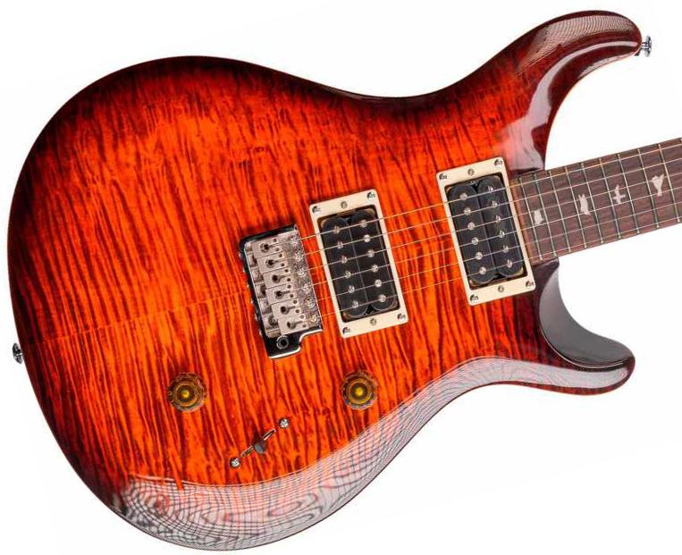 Prs Custom 24 Ltd Se 2h Trem Eb - Orange Tiger Smokeburst - Guitarra eléctrica de doble corte - Variation 2