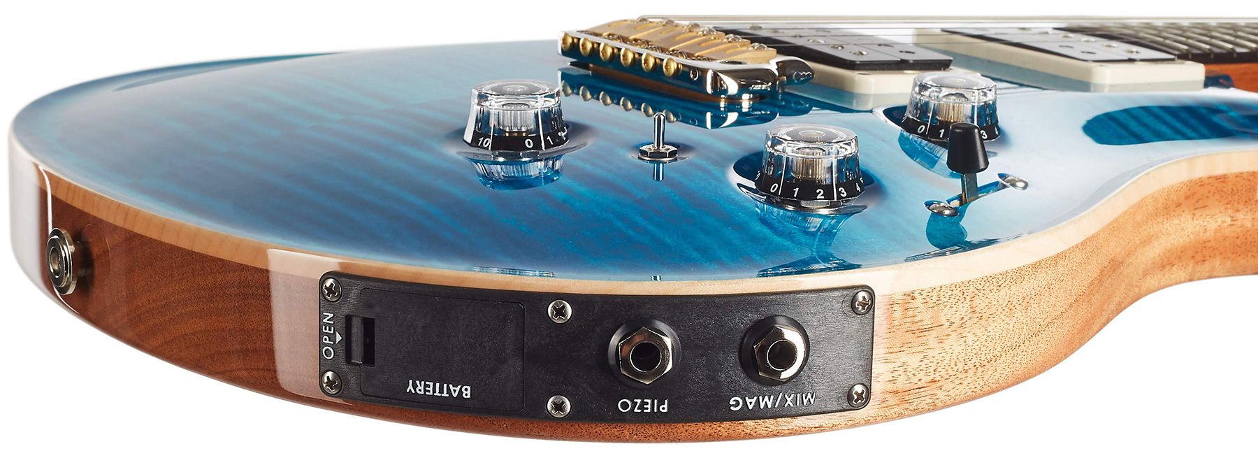 Prs Custom 24 Piezo Usa Hh Trem Rw - Aquamarine - Guitarra eléctrica de doble corte - Variation 3