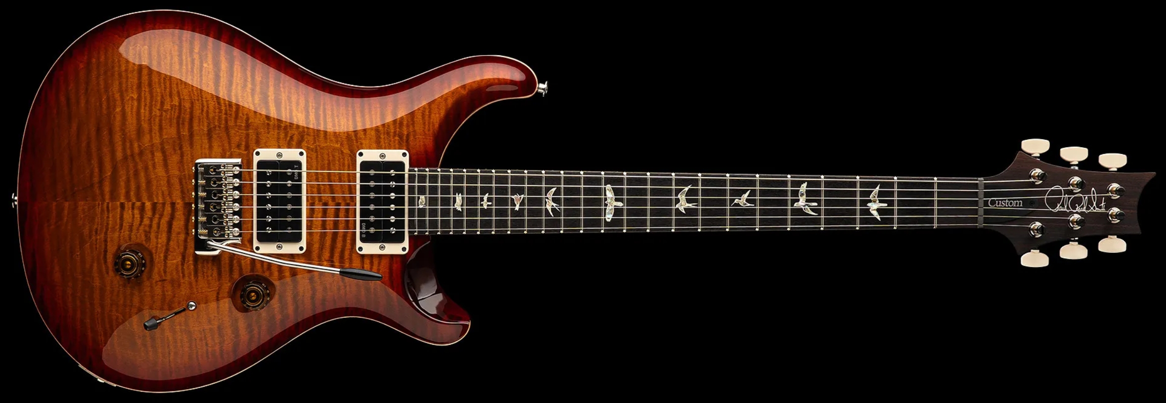 Prs Custom 24 Usa 2h Dmo Trem Rw - Dark Cherry Sunburst - Guitarra eléctrica de doble corte - Variation 1