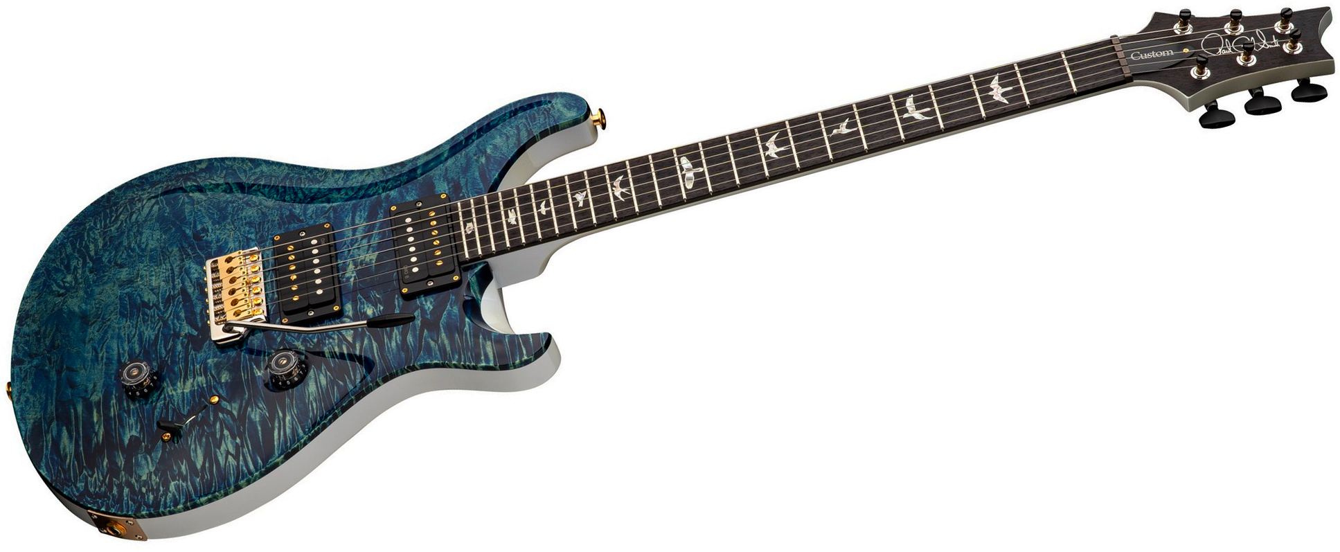 Prs Custom 24 Usa 2h Dmo Trem Rw - River Blue Pearl - Guitarra eléctrica de doble corte - Variation 1