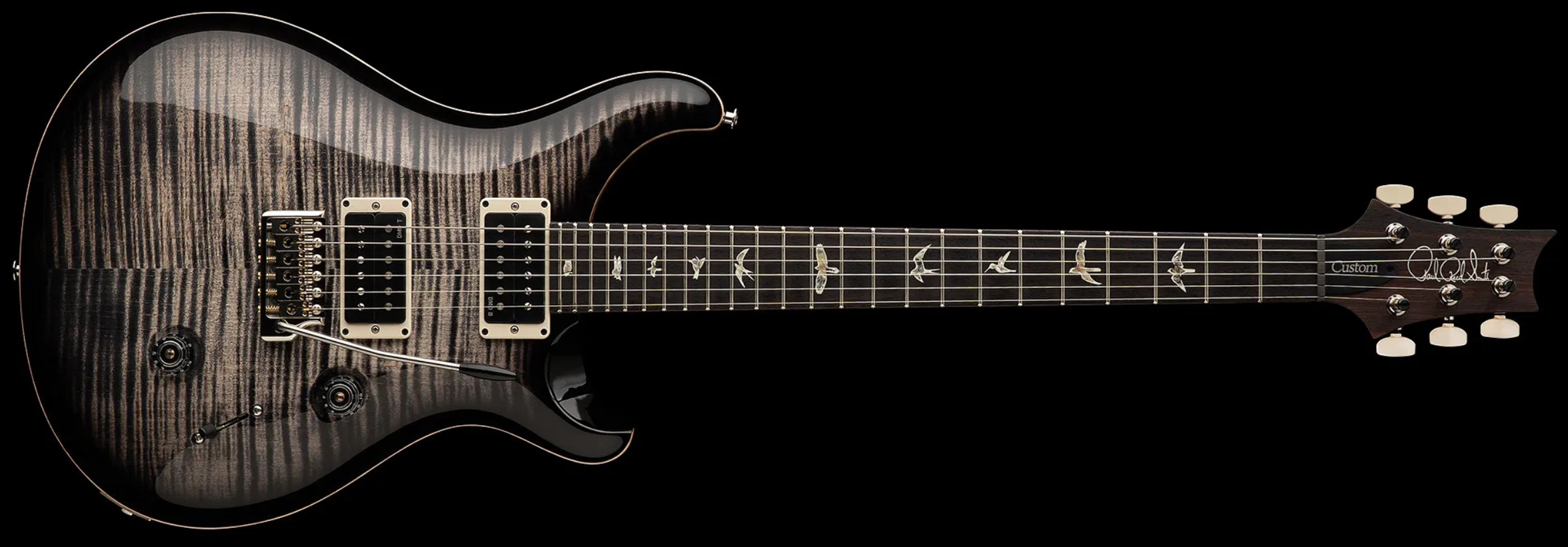 Prs Custom 24 Usa 2h Dmo Trem Rw - Charcoal Burst - Guitarra eléctrica de doble corte - Variation 2