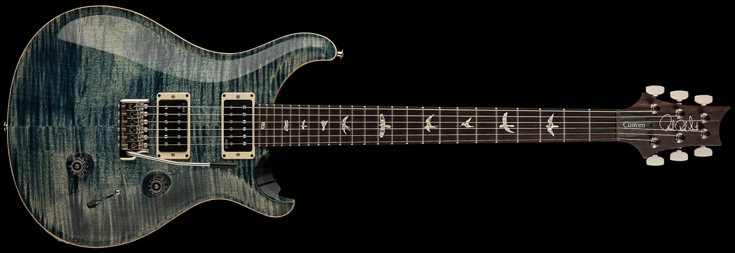 Prs Custom 24 Usa 2h Dmo Trem Rw - Faded Whale Blue - Guitarra eléctrica de doble corte - Variation 2