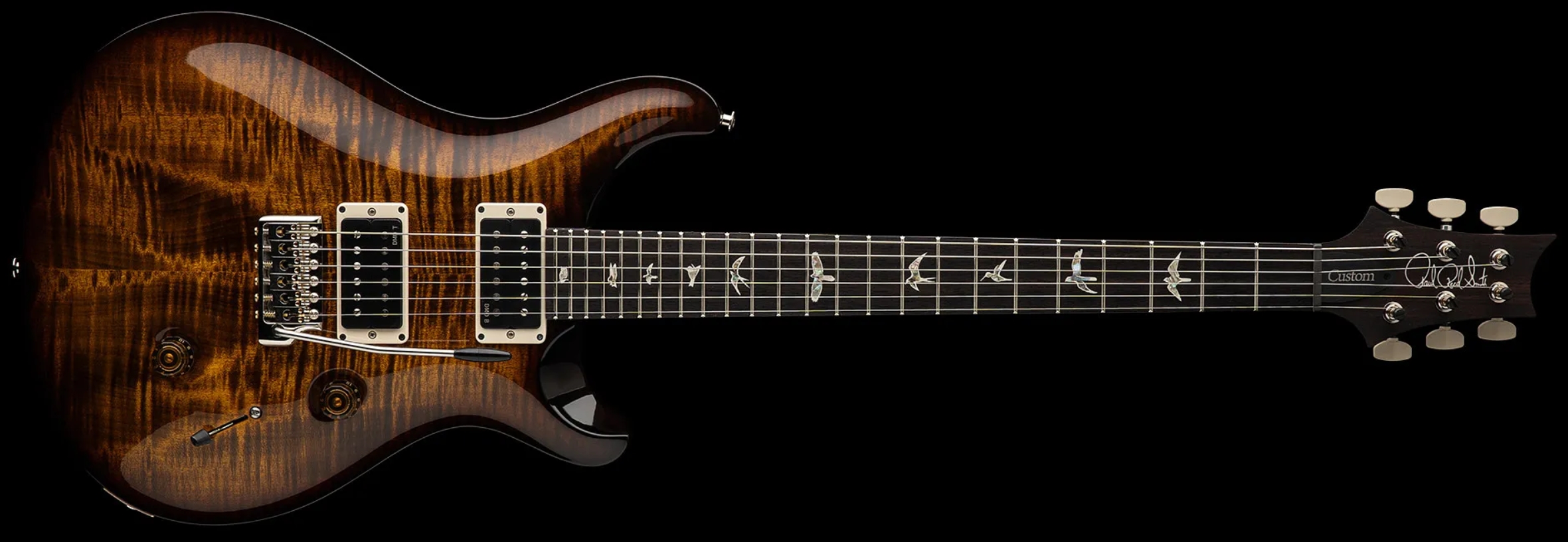 Prs Custom 24 Usa 2h Dmo Trem Rw - Black Gold Wraparound Burst - Guitarra eléctrica de doble corte - Variation 2