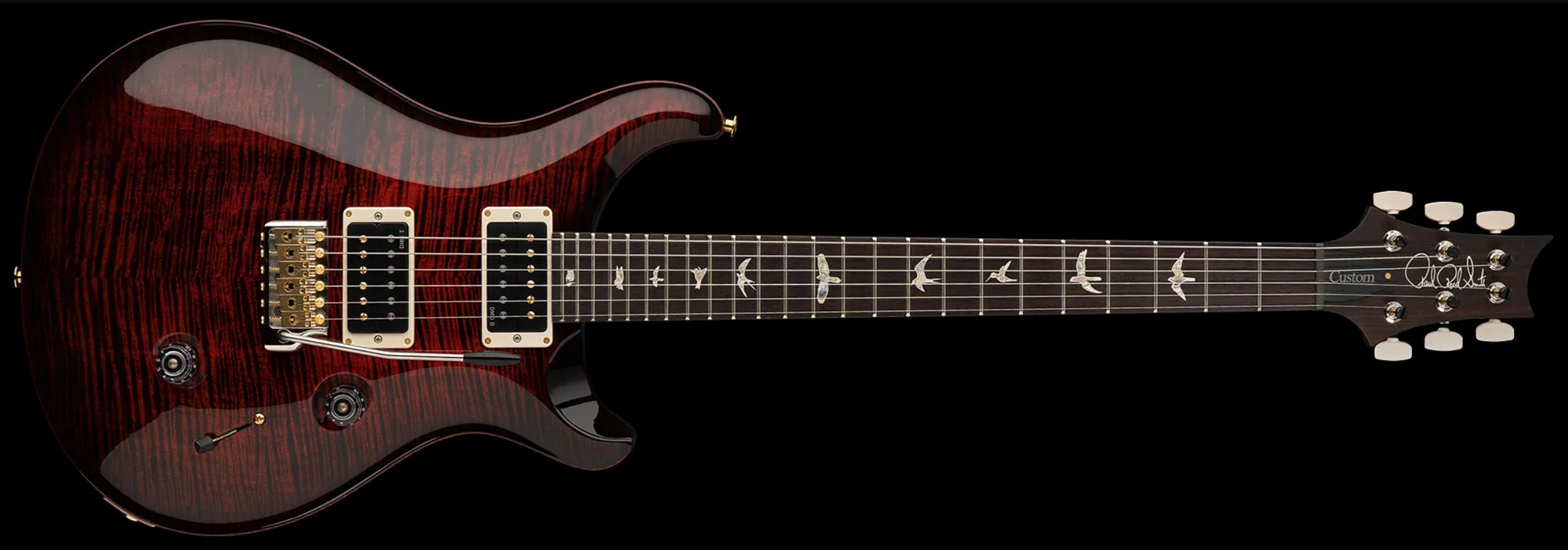 Prs Custom 24 Usa 2h Dmo Trem Rw - Fire Smokeburst - Guitarra eléctrica de doble corte - Variation 2